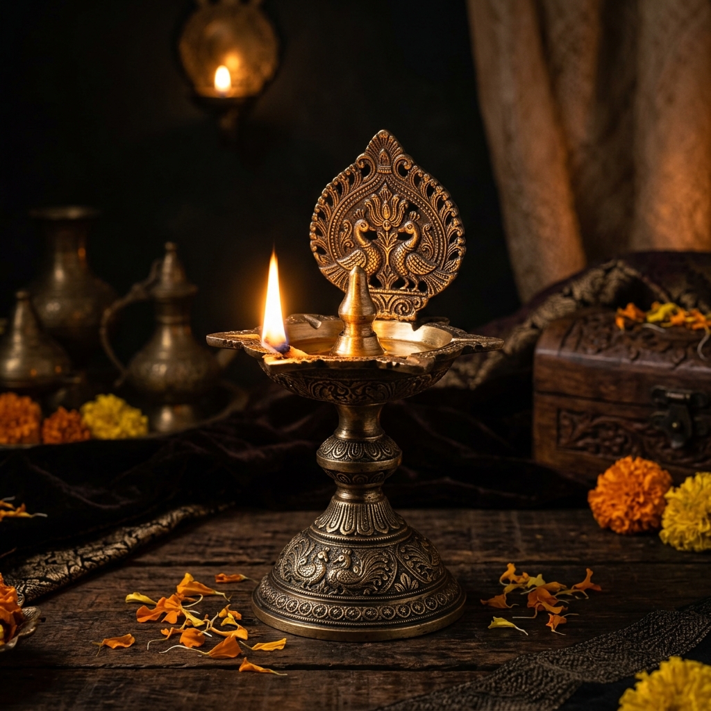 Brass Oil Lamp (Diya)